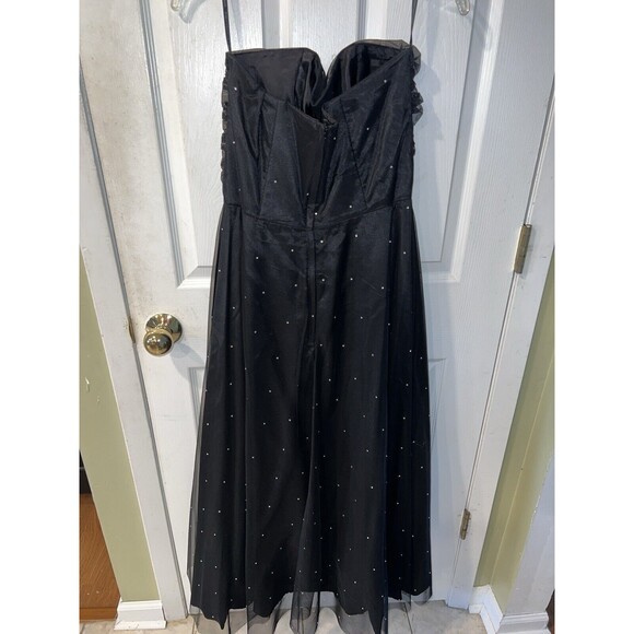 SCOTT McClintock Dress Sz 12 Tulle Evening Gown Rhinestone Prom USA Glam Formal - Picture 8 of 9